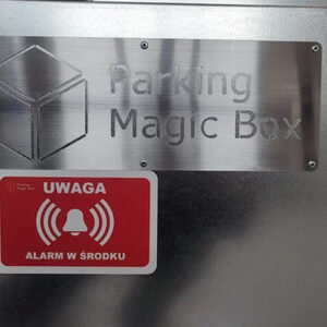 Naklejka: Uwaga Alarm w środku