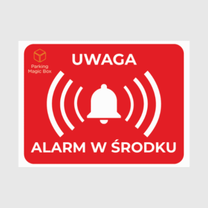 naklejka box garażowy alarm